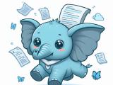 Blue-gray PHP Elefant (ElePHPant) surrounded by pages of documentation