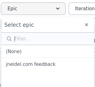 Netlify Drawer epic dropdown